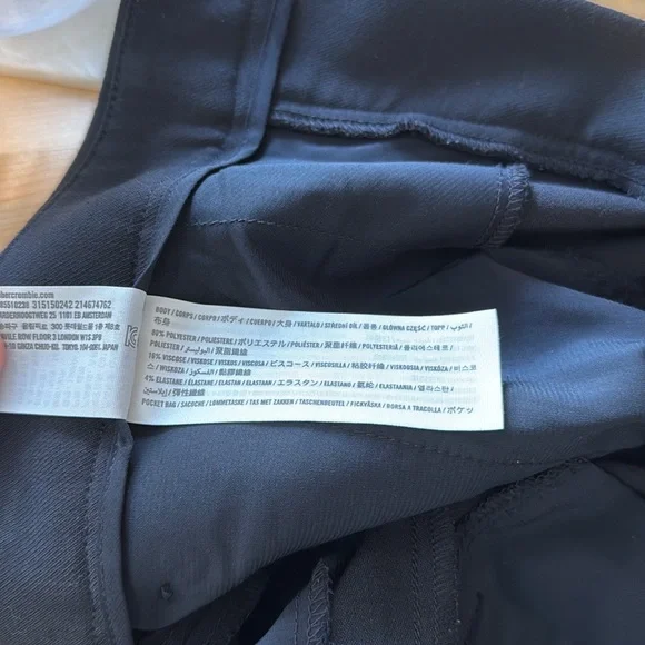 Abercrombie & Fitch Black High-Rise Wide Leg Career Trouser Dress Pants, 27/ 4 - Picture 9 of 9